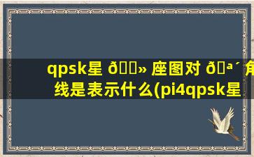 qpsk星 🌻 座图对 🪴 角线是表示什么(pi4qpsk星座图)